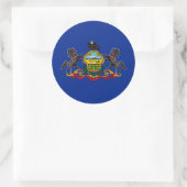 Pennsylvania State Flag Design Ronde Sticker (Tas)