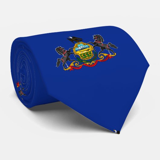 Pennsylvania State Flag Design Stropdas (Opgerold)