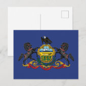Pennsylvania State Flag Horses  Briefkaart (Voorkant / Achterkant)