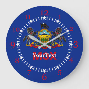 Pennsylvania State Flag op een Grote Klok