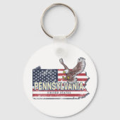 Pennsylvania State Kaart  Verenigde Staten Sleutelhanger (Voorkant)