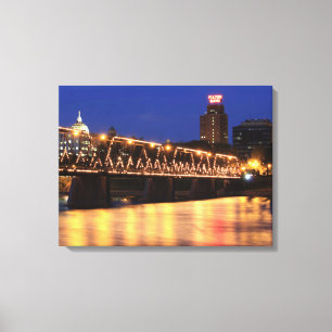 Pennsylvania State Walnut Street Bridge Canvas Afdruk