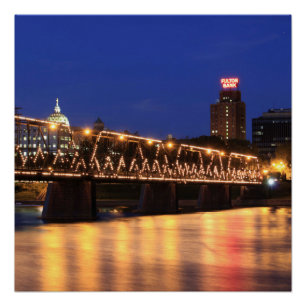 Pennsylvania State Walnut Street Bridge Perfect Poster