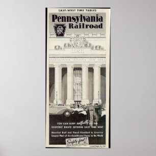 Pennsylvania Station New York, Tijdschema 1941 Poster