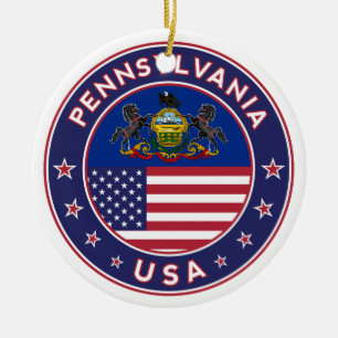 Pennsylvania sticker, telefooncel, canvas tas keramisch ornament