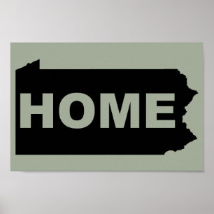 Pennsylvania Thuis Weg Van State T-Shirt Poster