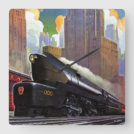 Pennsylvania Train, onbekend Vierkante Klok (Voorkant)