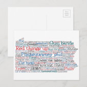 Pennsylvania USA Slang Word Art Map Briefkaart (Voorkant / Achterkant)