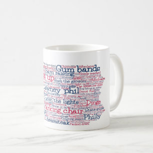 Pennsylvania USA Slang Word Art Map Coffee Mok