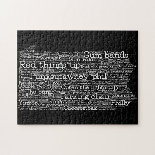Pennsylvania USA Slang Word Art Map Jigsaw Puzzle (Horizontal)