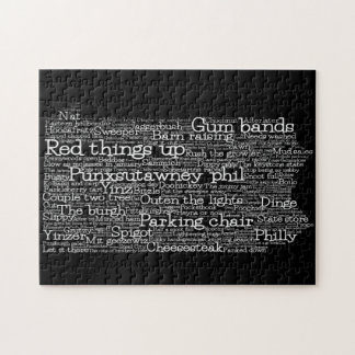 Pennsylvania USA Slang Word Art Map Jigzaag Puzzle Legpuzzel