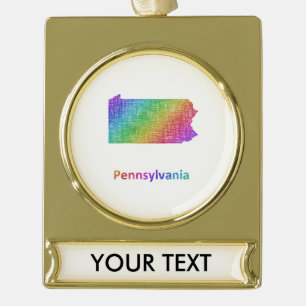 Pennsylvania Verguld Banner Ornament