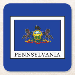 Pennsylvania Vierkante Kartonnen Onderzetter
