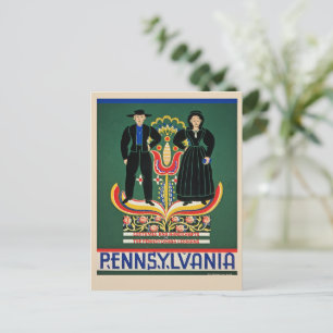 Pennsylvania, vintage reisposter, briefkaart
