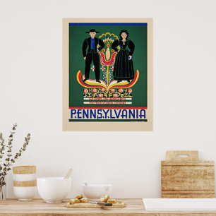 Pennsylvania, vintage reisposter, poster