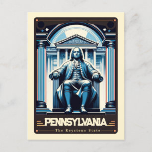 Pennsylvania Vintage van patriottische spirit Briefkaart