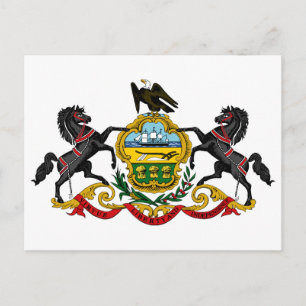 Pennsylvania vlag briefkaart