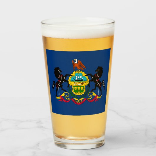 Pennsylvania vlag glas (Voorkant gevuld)