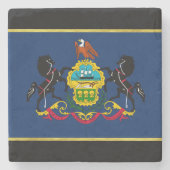 Pennsylvania vlag stenen onderzetter (Voorkant)