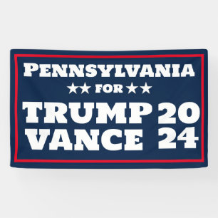 Pennsylvania voor Trump Vance 2024 Banner