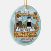 Pennsylvania Vuurtoren Sieraad Keramisch Ornament (Rechts)