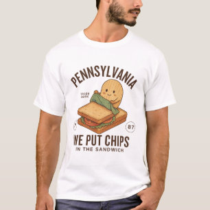 Pennsylvania: we stoppen chips in de sandwich t-shirt