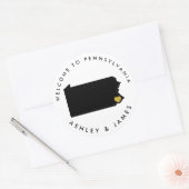 Pennsylvania Wedding Welcome Sticker for Box, Bag (Envelop)