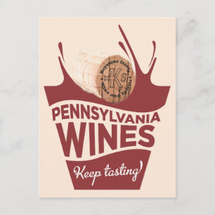 Pennsylvania Wines Keystone State Post Card Briefkaart