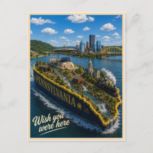 Pennsylvania Wish You Were Here State Serie Briefkaart