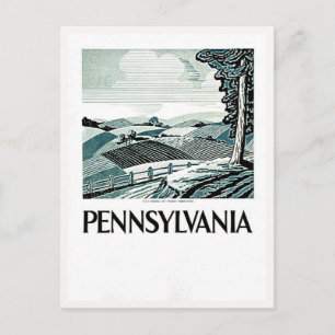 Pennsylvania - WPA-Poster - Boerderij en veld Briefkaart