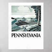 Pennsylvania - WPA-Poster - Boerderij en veld Poster (Voorkant)