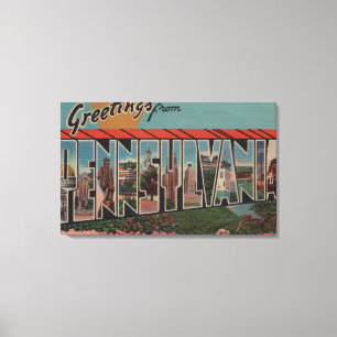 PennsylvaniaLarge Letter ScenesPennsylvania Canvas Afdruk