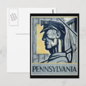 Pennsylvanian Coal Miner Briefkaart (Voorkant / Achterkant)
