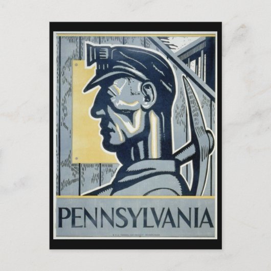 Pennsylvanian Coal Miner Briefkaart (Voorkant)