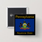 Pennsylvanian Flag Button (Voorkant /achterkant)