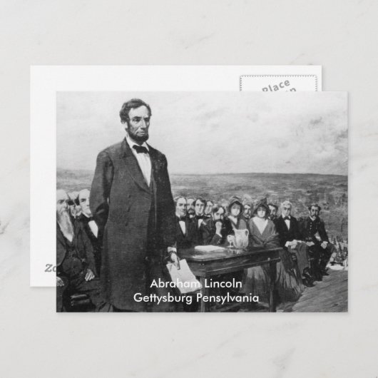 Pennsylvanie Abraham Lincoln Gettysburg Carte post (Devant / Derrière)