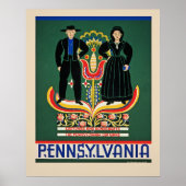 Pennsylvanie, affiche de voyage vintage, (Devant)
