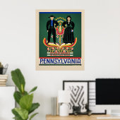Pennsylvanie, affiche de voyage vintage, (Bureau à domicile)
