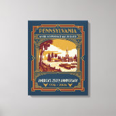 Pennsylvanie Art Déco 250e anniversaire de l'Améri (Recto)