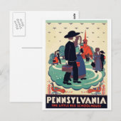 Pennsylvanie carte postale voyage vintage USA (Devant / Derrière)