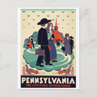 Pennsylvanie carte postale voyage vintage USA