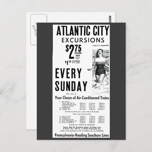 Pennsylvanie Lecture Seashore Lines 1962 Carte pos (Devant / Derrière)