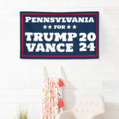 Pennsylvanie pour la bannière Trump Vance 2024 (En situation)