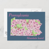 Pennsylvanie State Flower - carte de collage (Devant / Derrière)