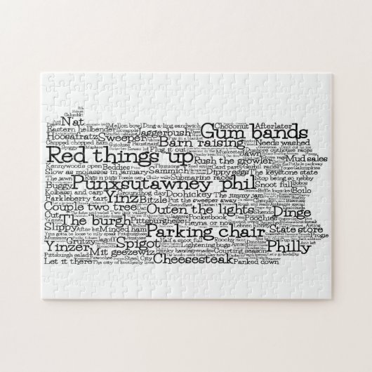 Pennsylvanie USA Slang Word Art Map Jigsaw Puzzle (Horizontal)