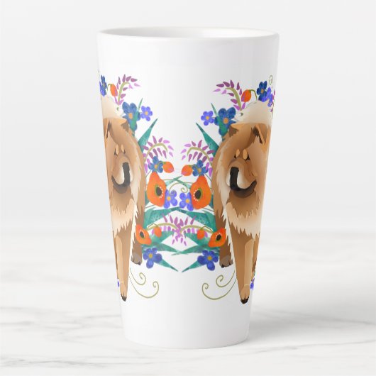 PENNY 4 UR THOUGHTS chow 2 côtés-white - Latte Mug (Devant)