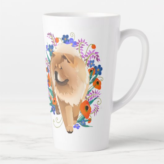PENNY 4 UR THOUGHTS chow 2 côtés-white - Latte Mug (Droite)