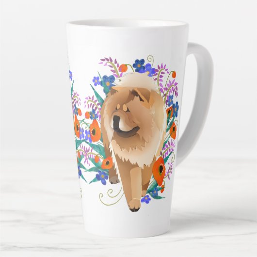 PENNY 4 UR THOUGHTS chow 2 zijwit - latte Mok (Rechterhoek)