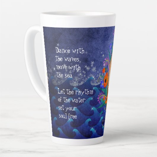 PENNY 4 UR THOUGHTS mok-zie omgekeerd Latte Mok (Linkerhoek)