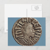 Penny Aethelberht Anglo-Saxon King East Anglia. Briefkaart (Voorkant / Achterkant)